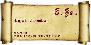 Bagdi Zsombor névjegykártya